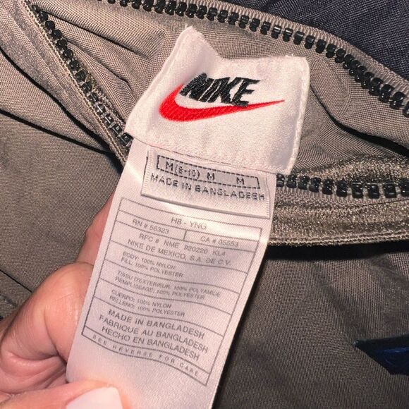 Vintage Y2K Nike Reversible Quilted Vest Light Blue Brown Black Medium Rare - Picture 5 of 15